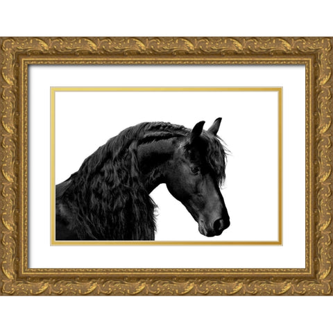 Classic Black I Gold Ornate Wood Framed Art Print with Double Matting by Carter, Samantha