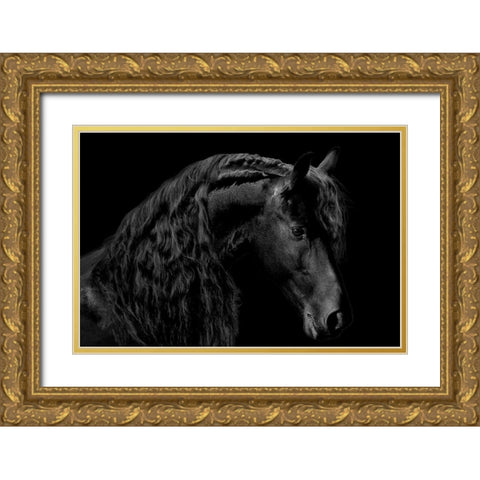 Classic Black II Gold Ornate Wood Framed Art Print with Double Matting by Carter, Samantha