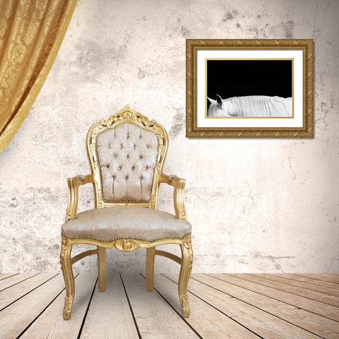 White on Black II Gold Ornate Wood Framed Art Print with Double Matting by Carter, Samantha