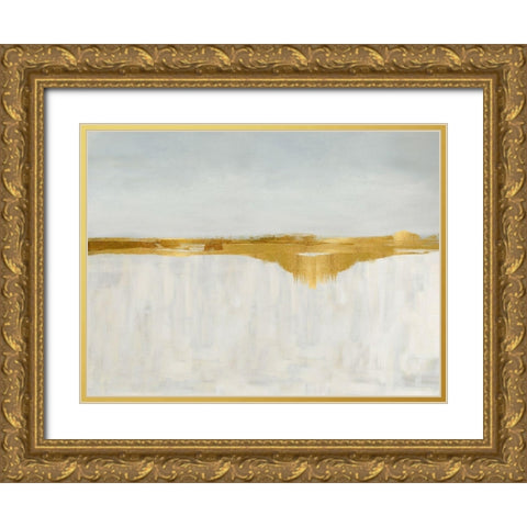 Gold Horizon II Gold Ornate Wood Framed Art Print with Double Matting by Messina, Jake