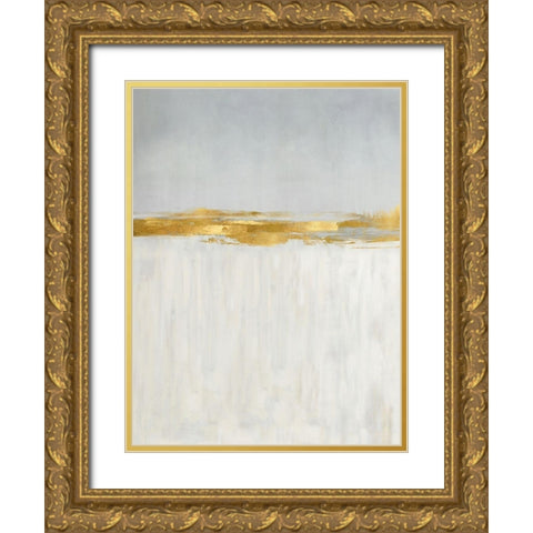 Linear Gold II Gold Ornate Wood Framed Art Print with Double Matting by Messina, Jake