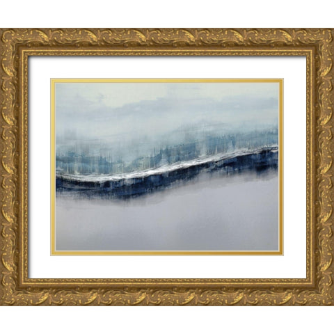 Flowing Gray Gold Ornate Wood Framed Art Print with Double Matting by Messina, Jake