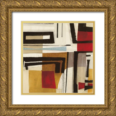 Geometric I Gold Ornate Wood Framed Art Print with Double Matting by Gillen, Sophie
