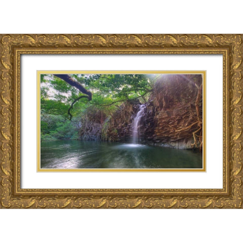 Eastward in Eden Gold Ornate Wood Framed Art Print with Double Matting by Bennion, Scott