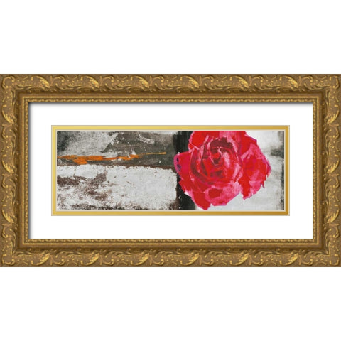 Metallic Pop Flower I Gold Ornate Wood Framed Art Print with Double Matting by Ward, Sarah