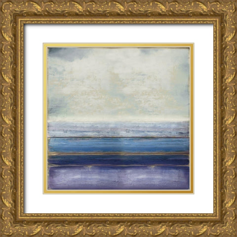 Blue and Amethyst Gold Ornate Wood Framed Art Print with Double Matting by Hamilton, Taylor