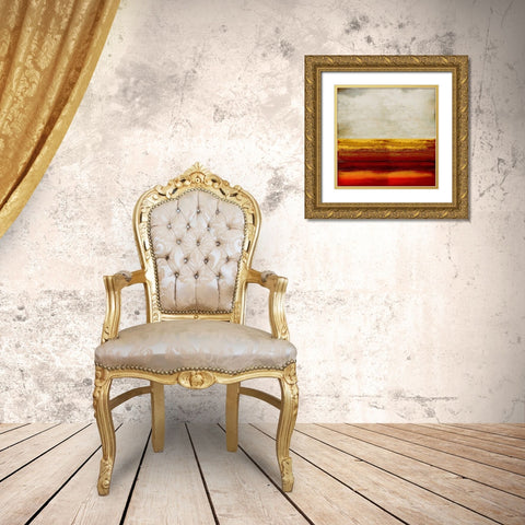 Highlighted Amber Gold Ornate Wood Framed Art Print with Double Matting by Hamilton, Taylor