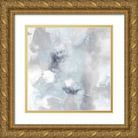 Irresistible Aqua I Gold Ornate Wood Framed Art Print with Double Matting by Bridges, Tate