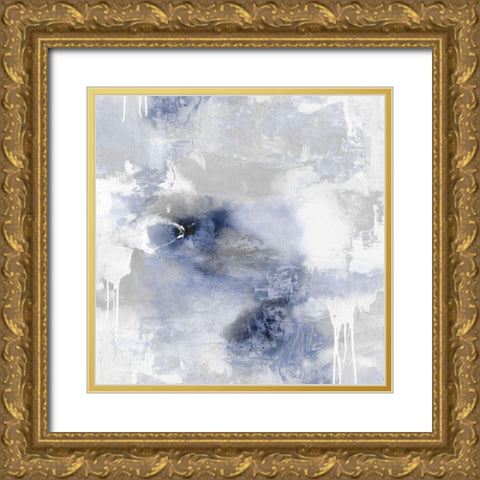 Irresistible Indigo I Gold Ornate Wood Framed Art Print with Double Matting by Bridges, Tate