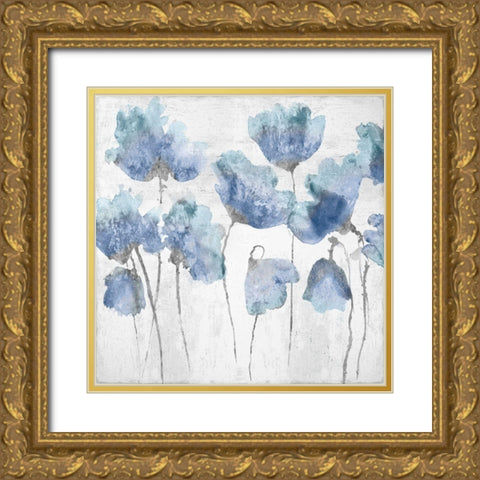 Indigo Friends I Gold Ornate Wood Framed Art Print with Double Matting by Austin, Vanessa