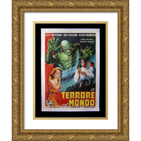 Terrore Sul Mondo Gold Ornate Wood Framed Art Print with Double Matting by Anonymous