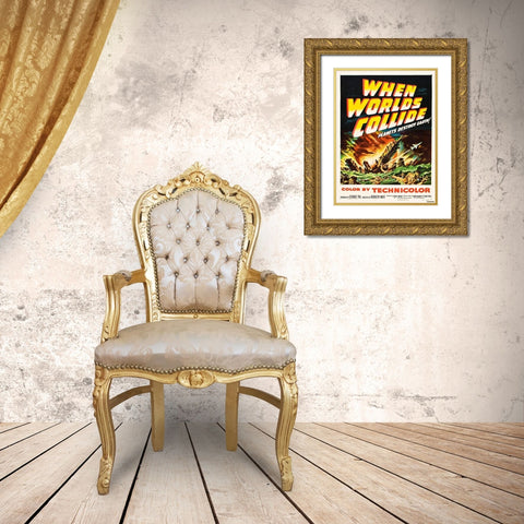When Worlds Collide Gold Ornate Wood Framed Art Print with Double Matting by Anonymous