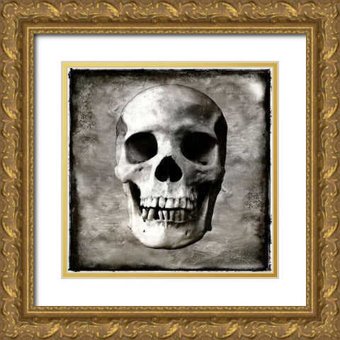 Skull I Gold Ornate Wood Framed Art Print with Double Matting by Wagner, Martin