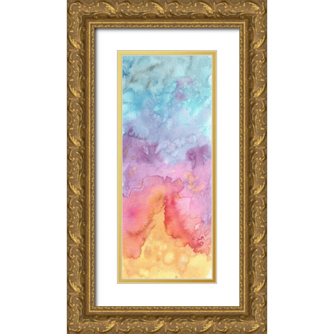 MB Watercolor III Gold Ornate Wood Framed Art Print with Double Matting by Zaremba, Hillel