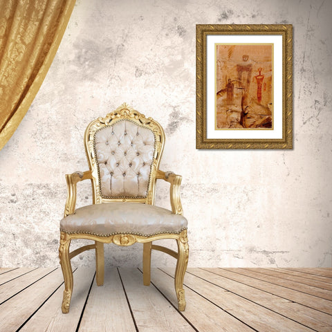 Shadow Dancers Gold Ornate Wood Framed Art Print with Double Matting by Dawson, Robert