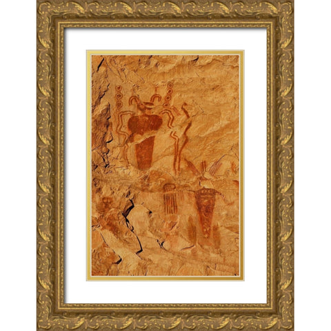 Story Teller Gold Ornate Wood Framed Art Print with Double Matting by Dawson, Robert