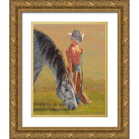 Learning the Ropes Gold Ornate Wood Framed Art Print with Double Matting by Dudley, June