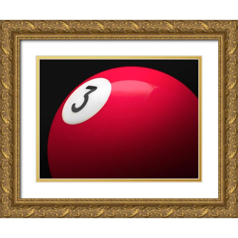 Red 3 Gold Ornate Wood Framed Art Print with Double Matting by Reynolds, Richard