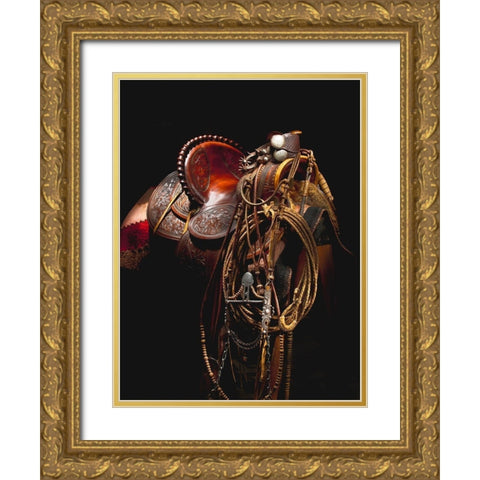 California Gear Gold Ornate Wood Framed Art Print with Double Matting by Dawson, Robert