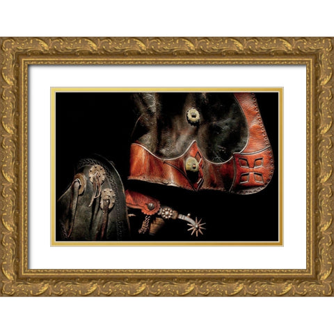 Hard Rider Gold Ornate Wood Framed Art Print with Double Matting by Dawson, Robert