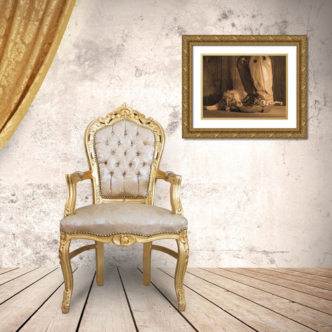 Dixie Sepia Gold Ornate Wood Framed Art Print with Double Matting by Dawson, Robert