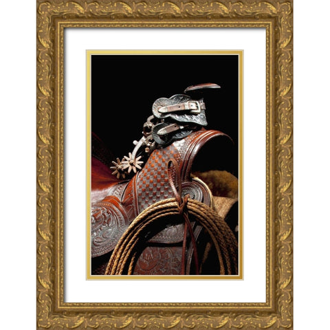 California Spurs Gold Ornate Wood Framed Art Print with Double Matting by Dawson, Robert