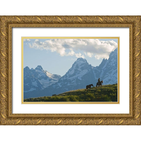 Into the Tetons Gold Ornate Wood Framed Art Print with Double Matting by Dawson, Robert