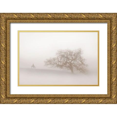 Lonely Days Gold Ornate Wood Framed Art Print with Double Matting by Dawson, Robert