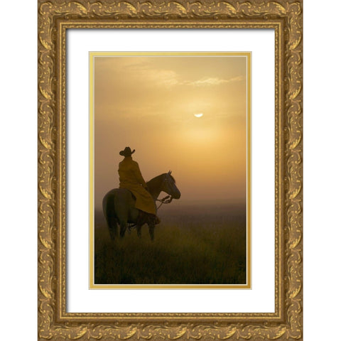 A New Day Gold Ornate Wood Framed Art Print with Double Matting by Dawson, Robert
