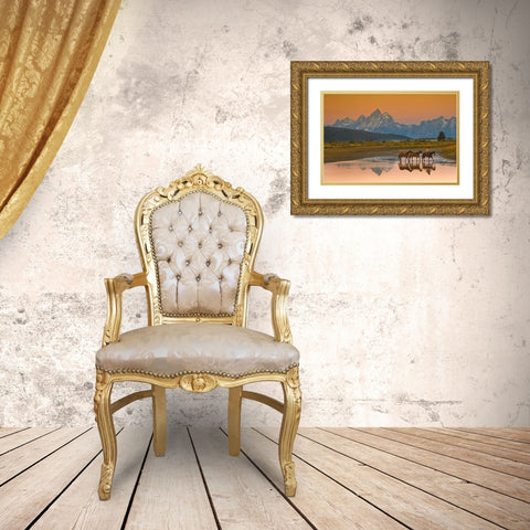 Early Morning Gold Ornate Wood Framed Art Print with Double Matting by Dawson, Robert