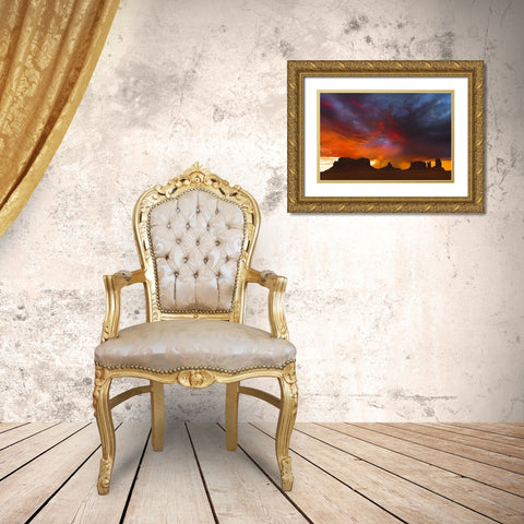 Before the Storm Gold Ornate Wood Framed Art Print with Double Matting by Dawson, Robert