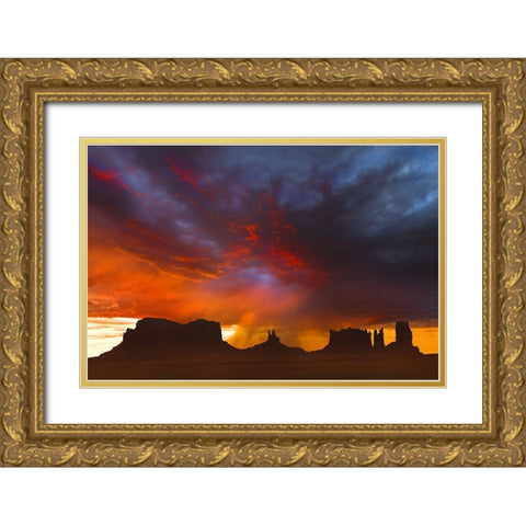 Before the Storm Gold Ornate Wood Framed Art Print with Double Matting by Dawson, Robert