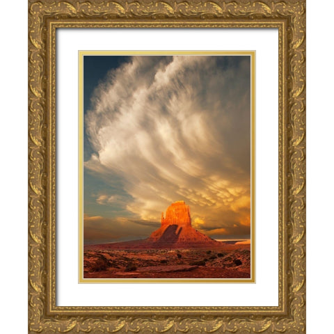 Brothers Shadow Gold Ornate Wood Framed Art Print with Double Matting by Dawson, Robert