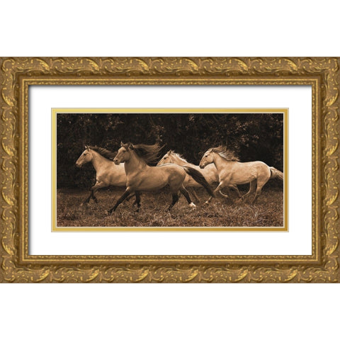 Feeling Good Gold Ornate Wood Framed Art Print with Double Matting by Dawson, Robert