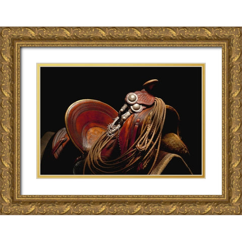 Days Gone By Gold Ornate Wood Framed Art Print with Double Matting by Dawson, Robert