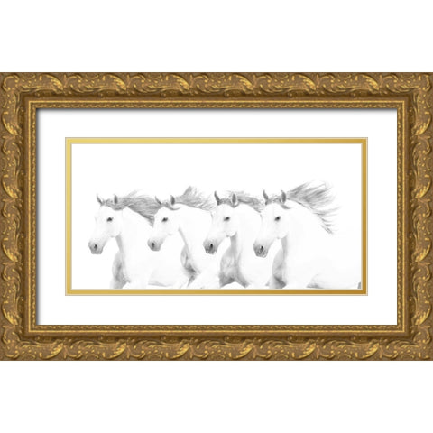 El Blancos Gold Ornate Wood Framed Art Print with Double Matting by Dawson, Robert
