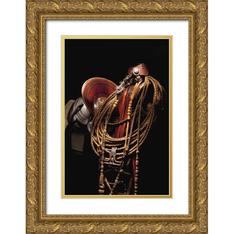Oregon Gear Gold Ornate Wood Framed Art Print with Double Matting by Dawson, Robert
