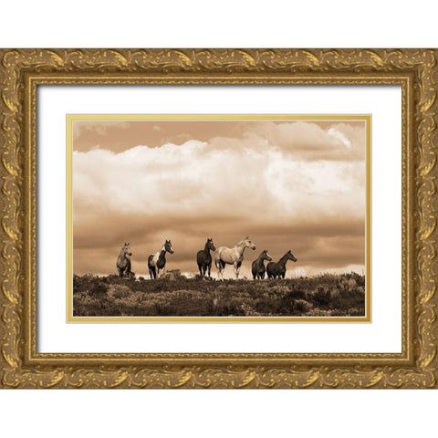 Prairie Song Gold Ornate Wood Framed Art Print with Double Matting by Dawson, Robert