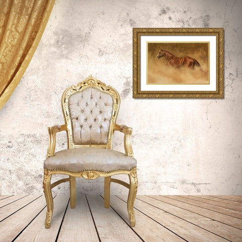 Out of the Dust Gold Ornate Wood Framed Art Print with Double Matting by Dawson, Robert