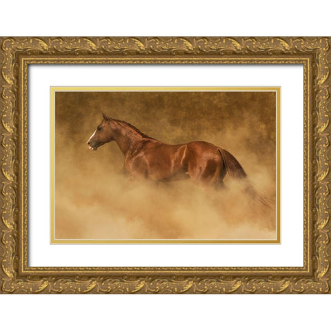 Out of the Dust Gold Ornate Wood Framed Art Print with Double Matting by Dawson, Robert