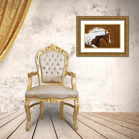 My Little Bella Gold Ornate Wood Framed Art Print with Double Matting by Dawson, Robert