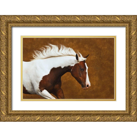 My Little Bella Gold Ornate Wood Framed Art Print with Double Matting by Dawson, Robert