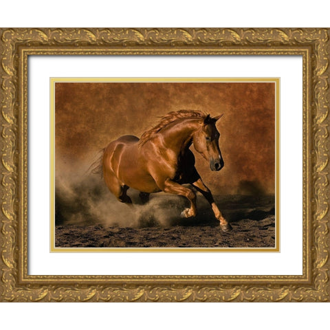 Rubys Good Time Gold Ornate Wood Framed Art Print with Double Matting by Dawson, Robert