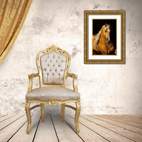 Sherrys Boy Gold Ornate Wood Framed Art Print with Double Matting by Dawson, Robert