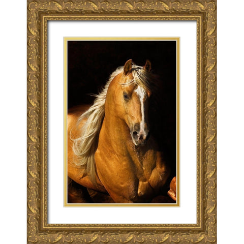 Sherrys Boy Gold Ornate Wood Framed Art Print with Double Matting by Dawson, Robert