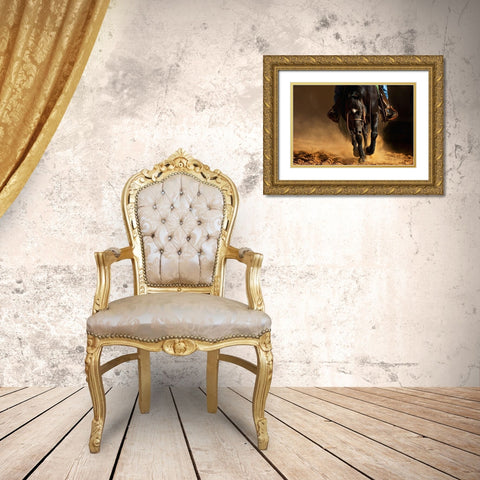 The Reiner Gold Ornate Wood Framed Art Print with Double Matting by Dawson, Robert