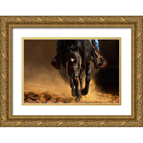 The Reiner Gold Ornate Wood Framed Art Print with Double Matting by Dawson, Robert