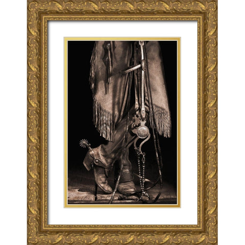 The Buckaroo Gold Ornate Wood Framed Art Print with Double Matting by Dawson, Robert