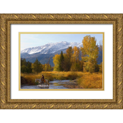 The Eagle Cap Gold Ornate Wood Framed Art Print with Double Matting by Dawson, Robert