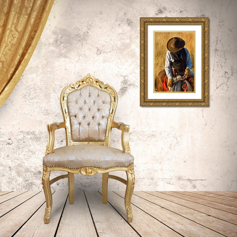 The Plains Drifter Gold Ornate Wood Framed Art Print with Double Matting by Dawson, Robert